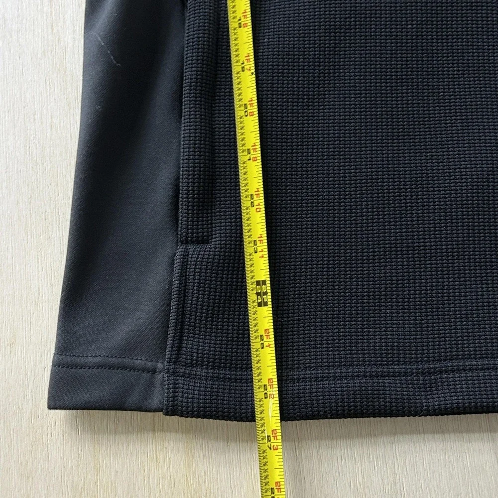 Spyder Fleece Jacket Mens Medium Black 1/4 Zip Pullover Logo Winter Thermal